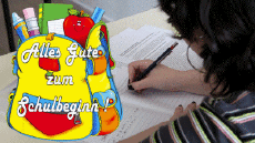 Nachrichten Deutsche Alles Gute zum Schulbeginn Animierter Hintergrund 005 