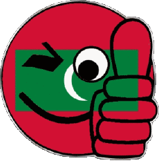 Fahnen Asien Malediven Smiley - OK 