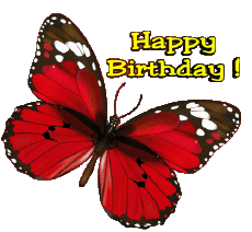 Messagi Inglese Happy Birthday Butterflies 004 