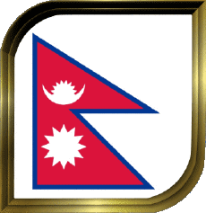 Drapeaux Asie Népal Carré 