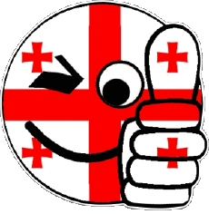 Flags Asia Georgia Smiley - OK 