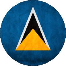 Drapeaux Amériques Sainte Lucie Rond 