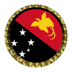 Flags Oceania Papua New Guinea Round - Rings 