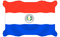 Flags America Paraguay Waving 