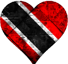 Banderas América Trinidad y Tobago Corazón 