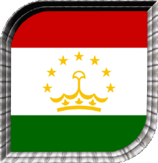 Drapeaux Asie Tadjikistan Carré 