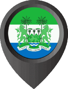 Bandiere Africa Sierra Leone Perno di posizione 