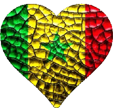Bandiere Africa Senegal Cuore 