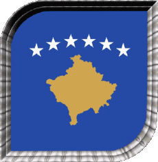 Drapeaux Europe Kosovo Carré 