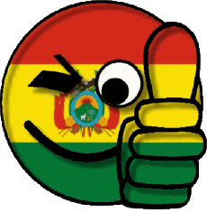 Flags America Bolivia Smiley - OK 
