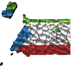 Fahnen Afrika Äquatorialguinea Karte 