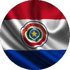 Drapeaux Amériques Paraguay Rond 