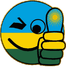 Flags Africa Rwanda Smiley - OK 