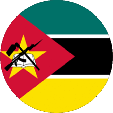 Banderas África Mozambique Rond 