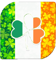 Drapeaux Europe Irlande Carré 