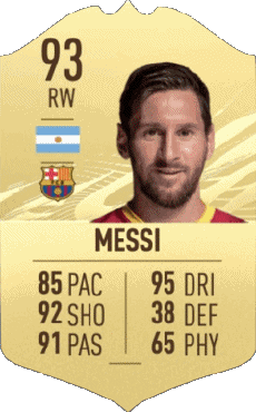 Multimedia Vídeo Juegos F I F A - Jugadores  cartas Argentina Lionel Messi 