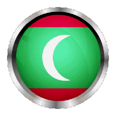 Bandiere Asia Maldive Rotondo - Anelli 