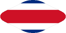 Drapeaux Amériques Costa Rica Ovale 02 