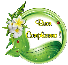 Nachrichten Italienisch Buon Compleanno Floreale Transparenter Hintergrund 011 