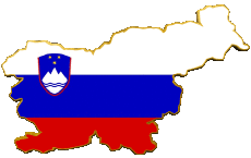 Bandiere Europa Slovenia Carta Geografica 