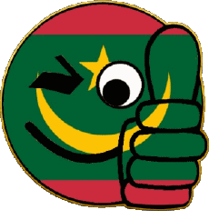 Fahnen Afrika Mauretanien Smiley - OK 