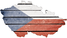 Drapeaux Europe Tchéquie Carte 