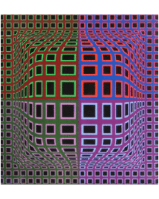 Umorismo -  Fun Pittore di artisti Victor Vasarely 