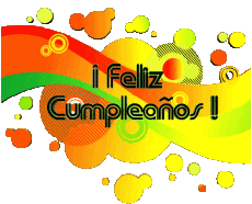 Messages Espagnol Feliz Cumpleaños Abstracto - Geométrico Fond Transparent 009 