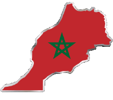 Drapeaux Afrique Maroc Carte 