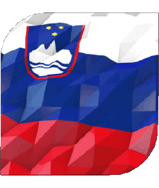 Bandiere Europa Slovenia Quadrato 