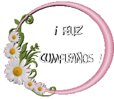 Messages Espagnol Feliz Cumpleaños Floral Fond Transparent 021 