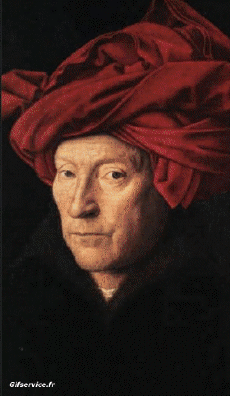 Humour - Fun Morphing - Ressemblance Artistes peintre confinement covid  art recréations Getty challenge - Jan Van Eyck 