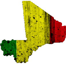Banderas África Mali Mapa 