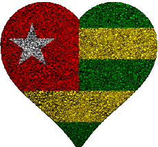 Drapeaux Afrique Togo Coeur 