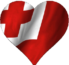 Fahnen Ozeanien Tonga Herz 