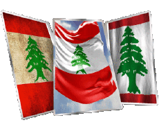 Drapeaux Asie Liban Forme 