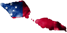 Drapeaux Océanie Samoa carte 