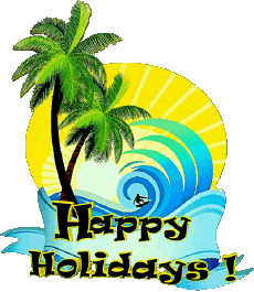 Messages Anglais Happy Holidays Fond Transparent 25 