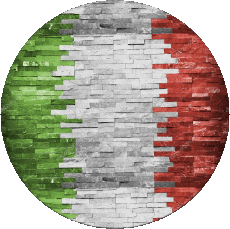 Drapeaux Europe Italie National Rond 