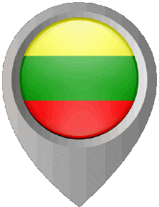 Flags Europe Lithuania Location Pin 