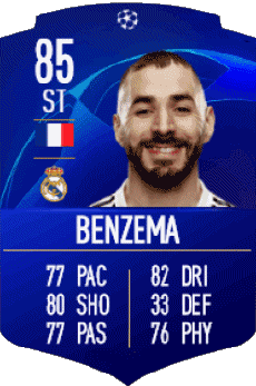 Multimedia Vídeo Juegos F I F A - Jugadores  cartas Francia Karim Benzema 