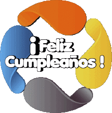 Messages Spanish Feliz Cumpleaños Abstracto - Geométrico Transparent Background 011 