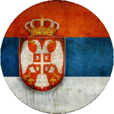 Drapeaux Europe Serbie Rond 