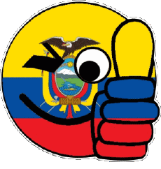 Fahnen Amerika Ecuador Smiley - OK 