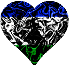 Bandiere Africa Lesotho Cuore 