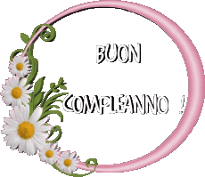 Mensajes Italiano Buon Compleanno Floreale Fondo transparente 021 