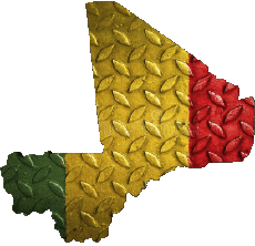 Fahnen Afrika Mali Karte 