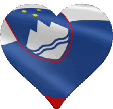 Banderas Europa Eslovenia Corazón 