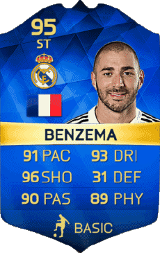 Multimedia Videospiele F I F A - Karten Spieler Frankreich Karim Benzema 