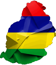 Flags Africa Mauritius Map 